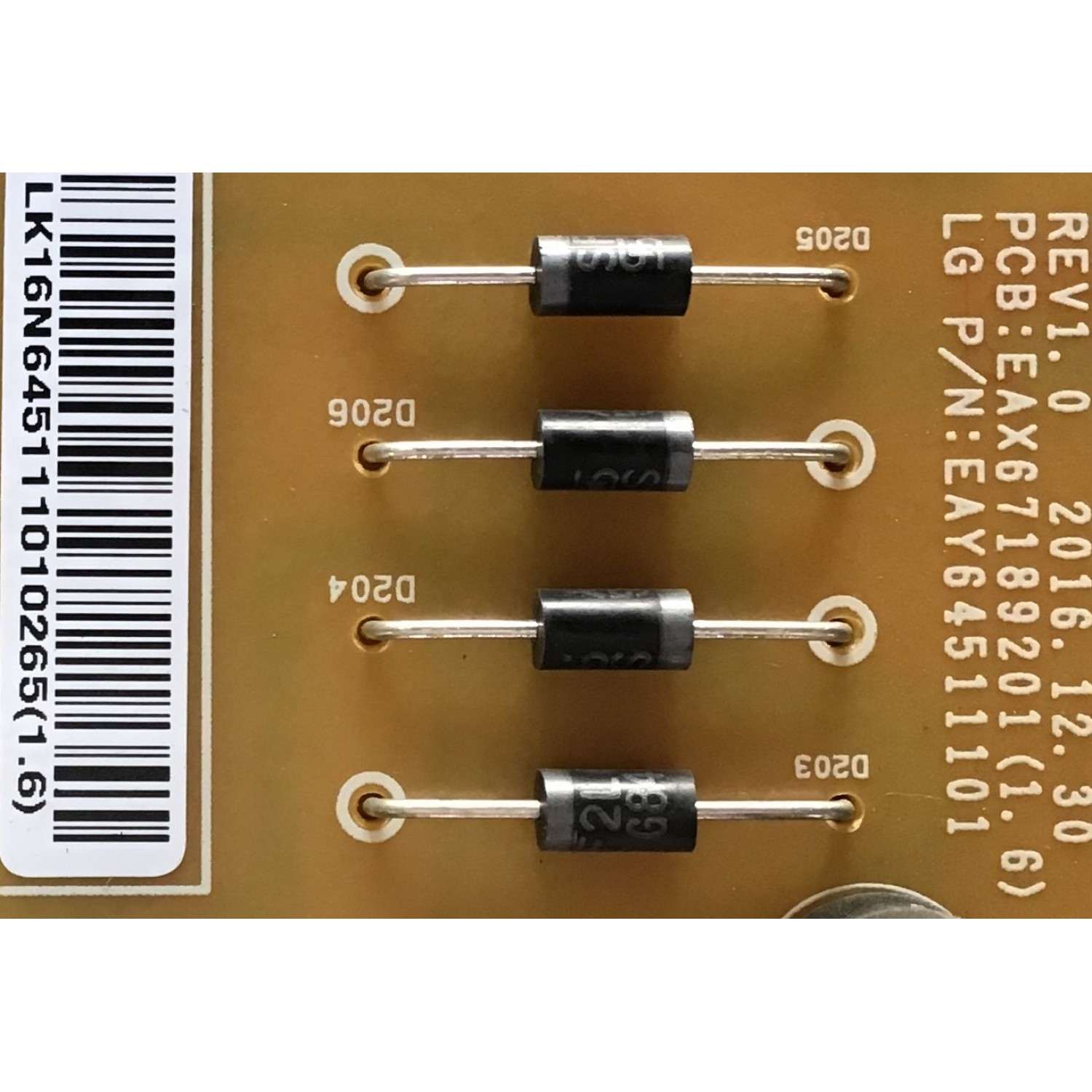 KIT DE TARJETAS PARA TV LG / NUMERO DE PARTE MAIN EBT65532904 / EAX67872805 / EAX67872805(1.1) / NUMERO DE PARTE FUENTE EAY64511101 / 64511101 / LGP49DJ-17U1 / EAX67189201 / PANEL NC490DGG-AAGX1 / DISPLAY LC490DGJ (SL)( A1) / MODELO 49UK6090PUA.BUSWLOR - Imagen 2